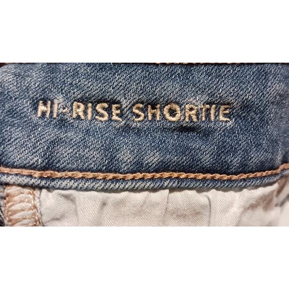 American Eagle Womens Hi-Rise Shortie Distressed Denim Shorts Size 2 26Wx2L EUC - Picture 6 of 8